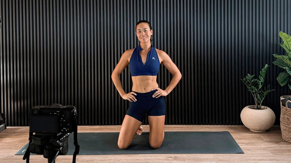 Beverley Cheng in the Born to Sweat studio